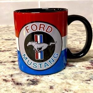 Ford Mustang Red Blue Black Mug Muscle Car Man Father's Day Christmas Fun Gift